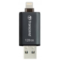 USB 3.1 128GB  Transcend  300 JetDrive Go (USB/lightning) MFi  черный